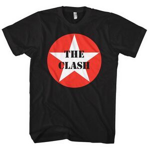 The Clash Unisex Adult Star Button T-Shirt / Black